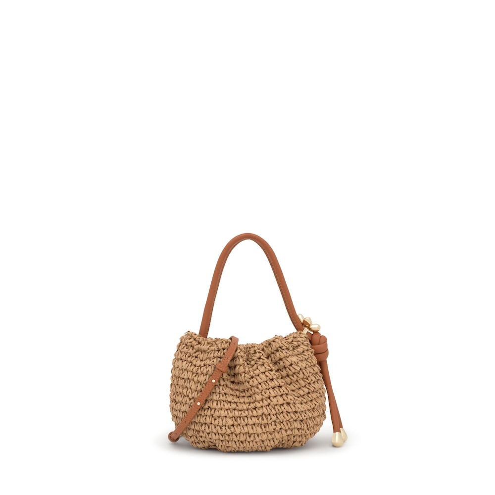 Bombonera camel de rafia TOUS Daisy