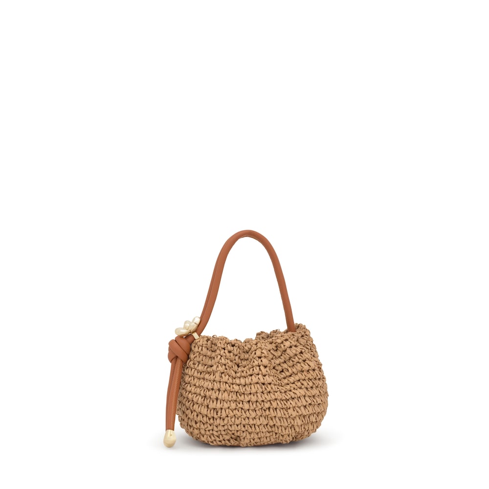 Bombonera camel de rafia TOUS Daisy