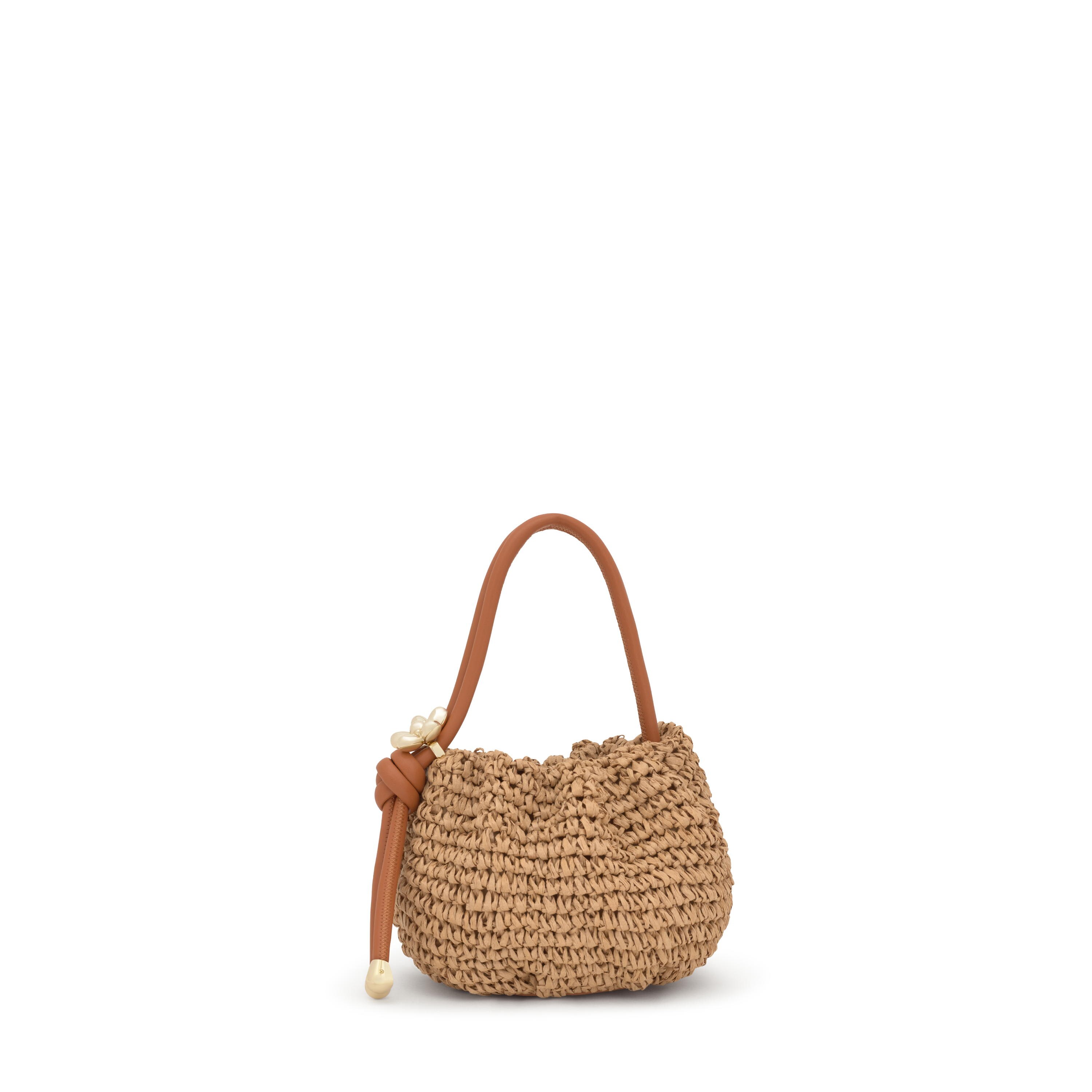 Bombonera camel de rafia TOUS Daisy