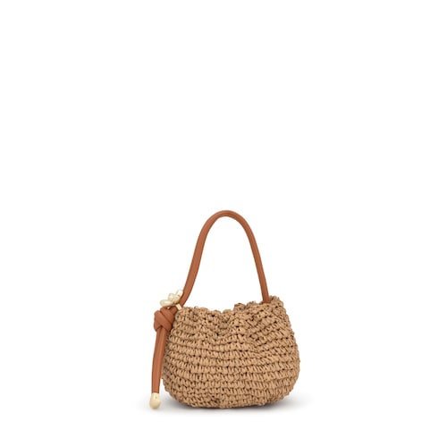 Bombonera camel de rafia TOUS Daisy