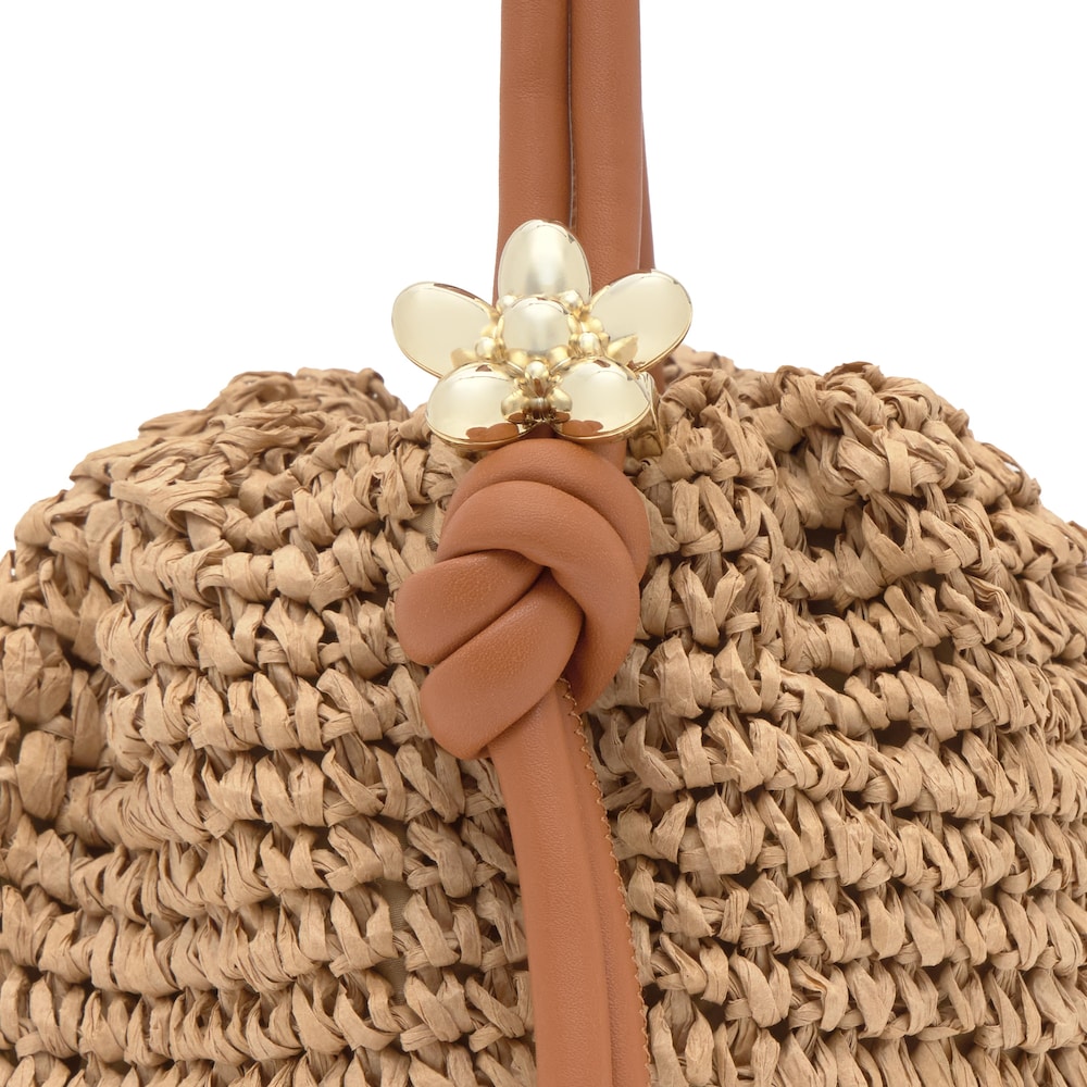Bombonera camel de rafia TOUS Daisy