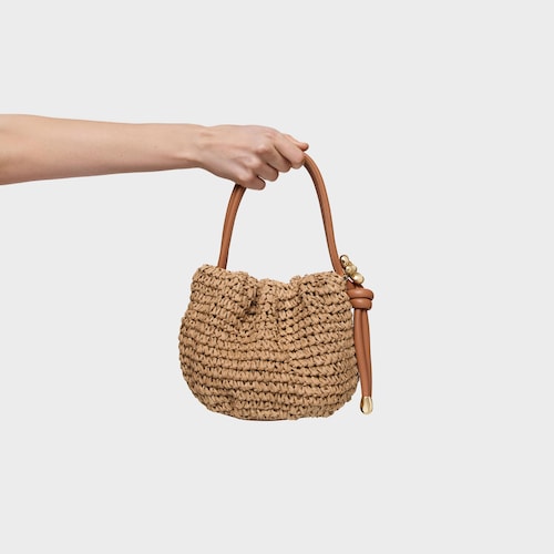 Bombonera camel de rafia TOUS Daisy
