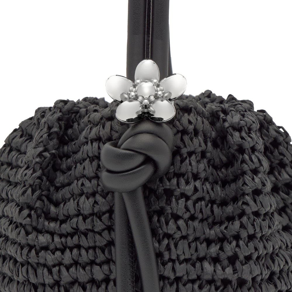 Bombonera negra de rafia TOUS Daisy