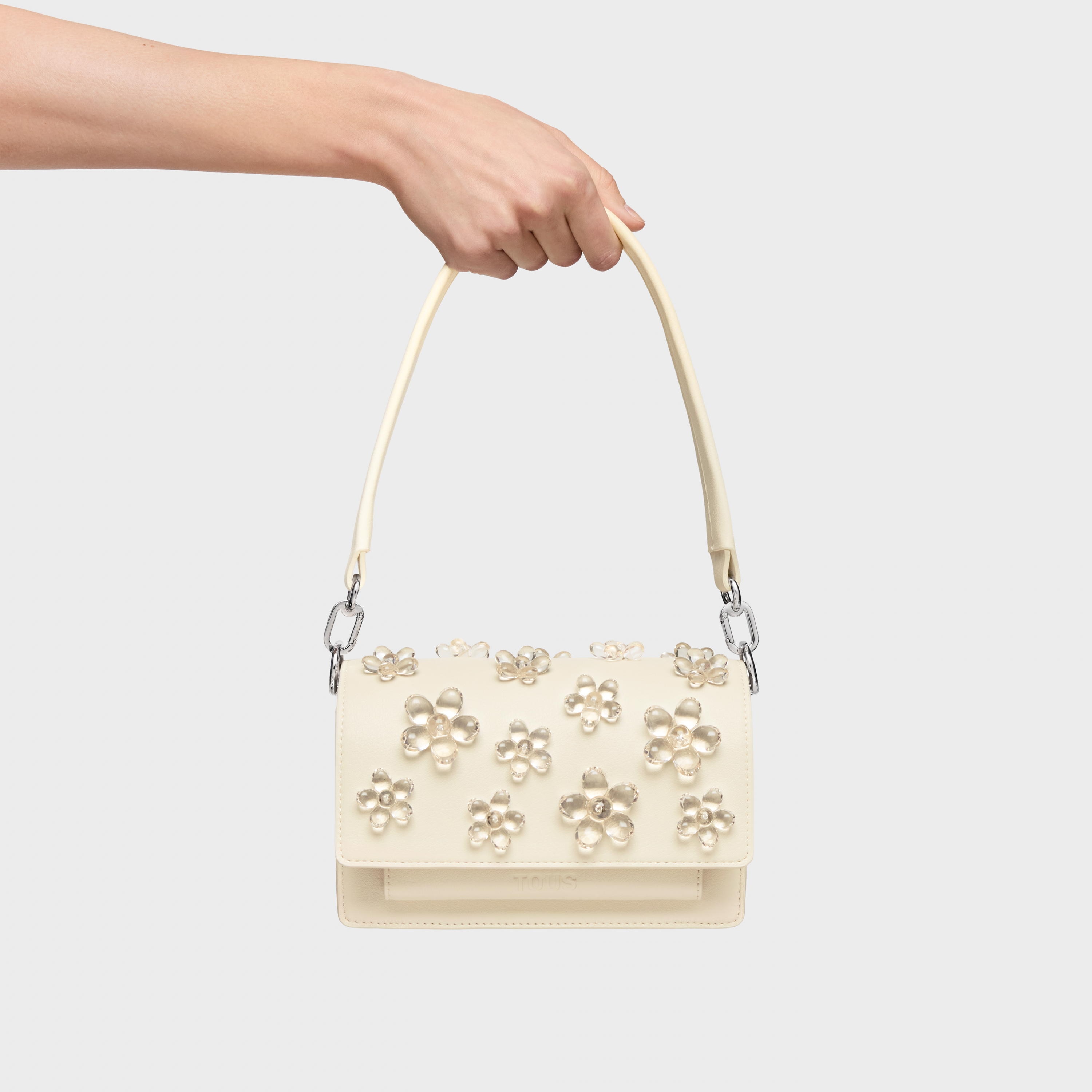 Small beige Crossbody bag Audree Daisy
