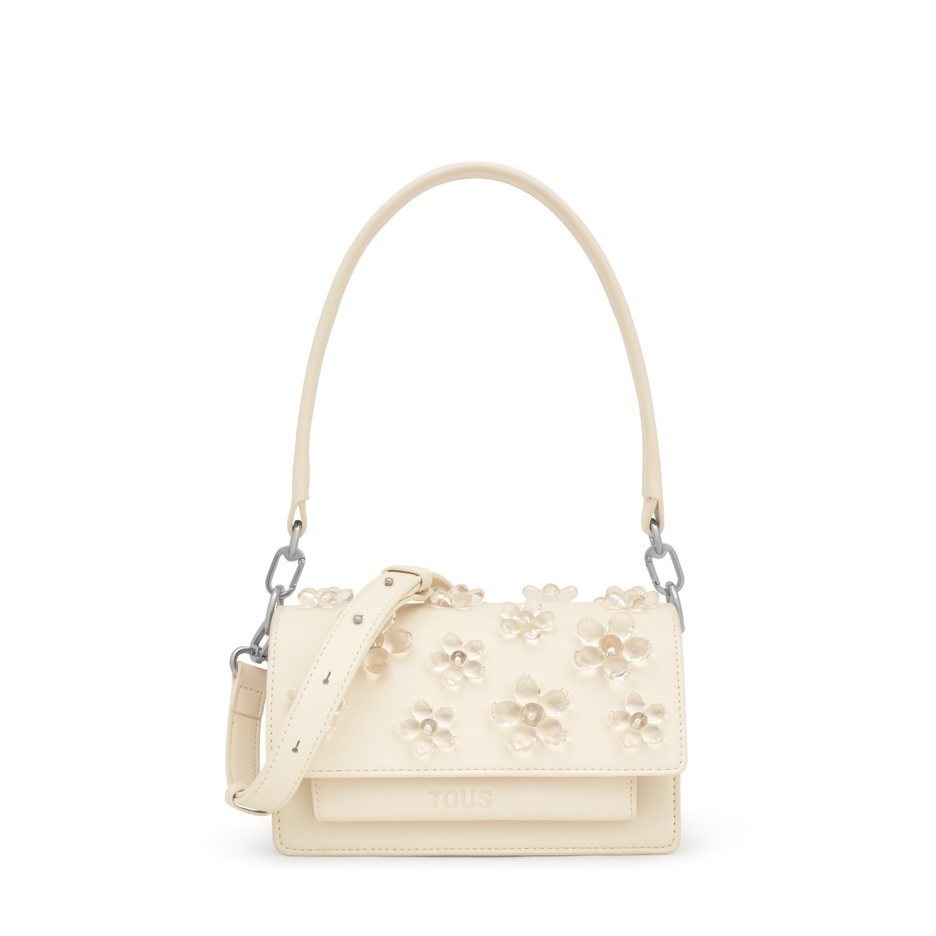 Small beige Crossbody bag Audree Daisy