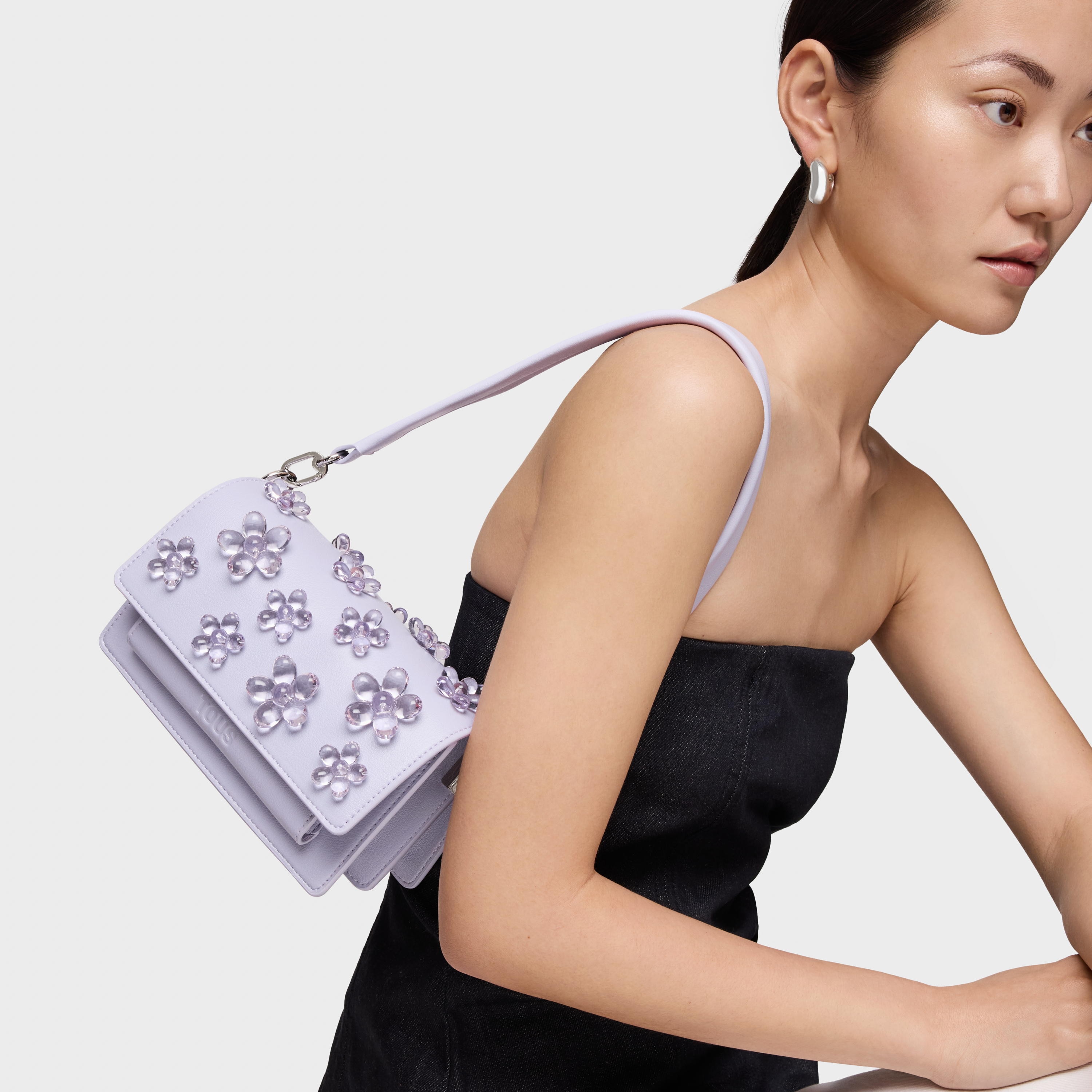 Small mauve Crossbody bag Audree Daisy