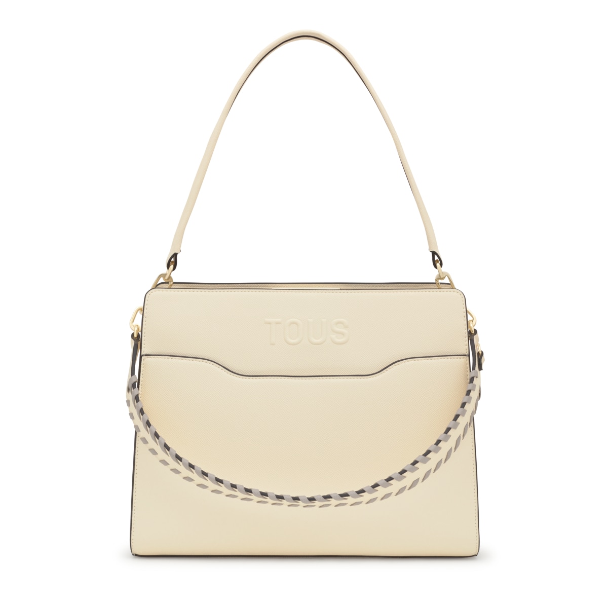 Medium beige Shopping bag Audree Saffiano