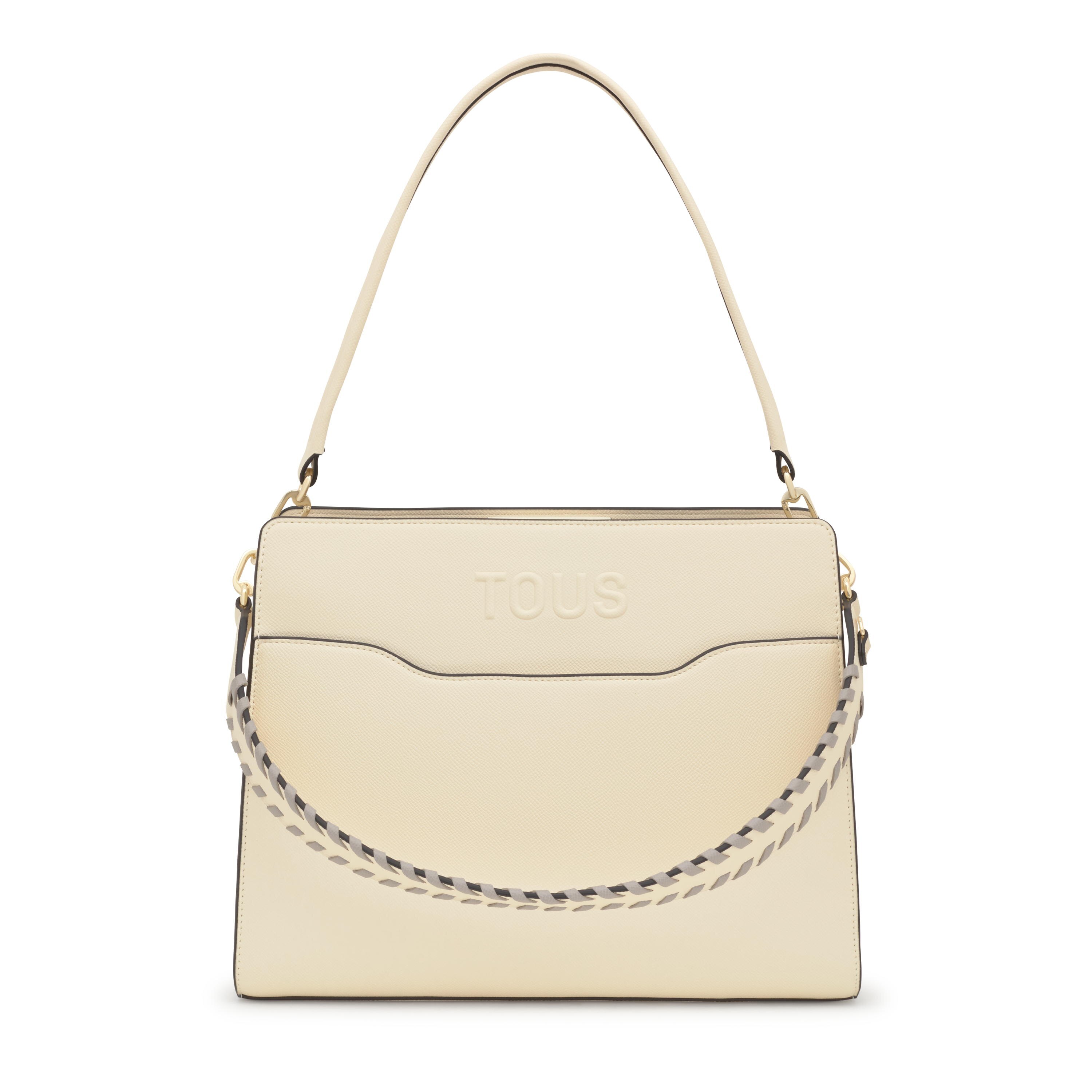 Medium beige Shopping bag Audree Saffiano