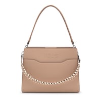 Medium taupe-colored Shopping bag Audree Saffiano