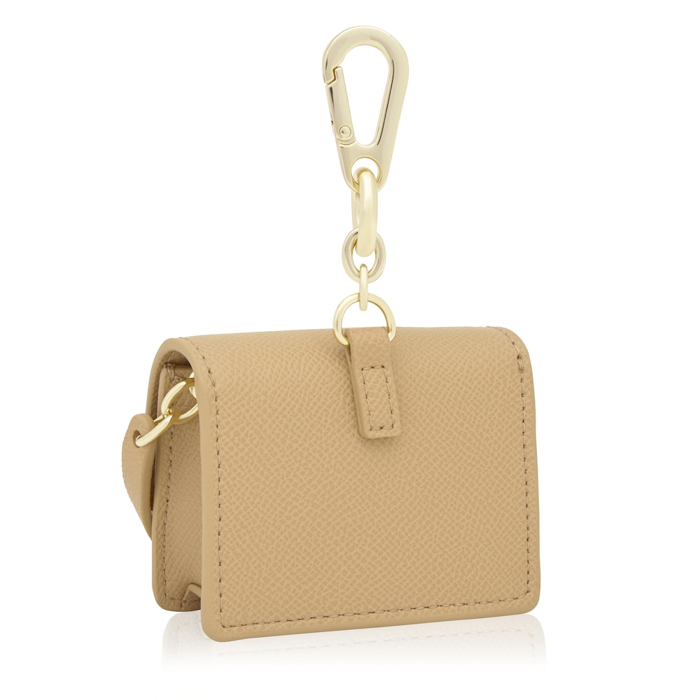 Portachiavi con mini borsa a tracolla color sabbia Audree
