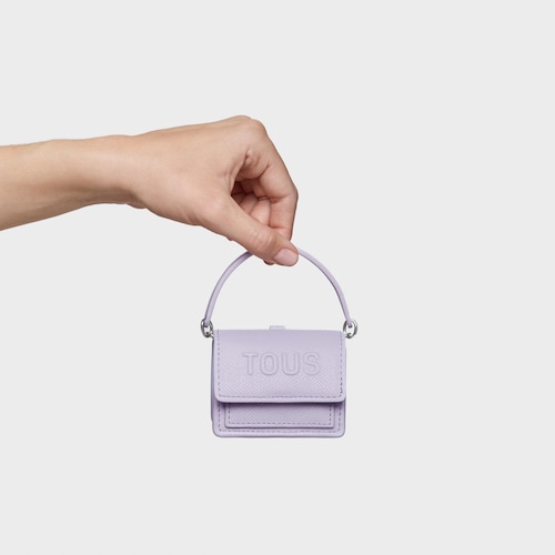 Llavero mini bandolera malva Audree