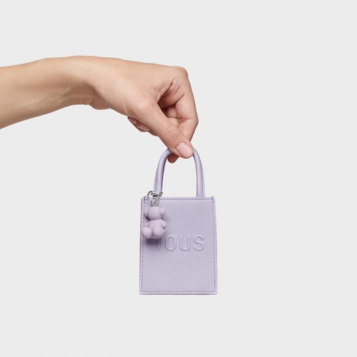 Llavero mini bolso pop malva Audree