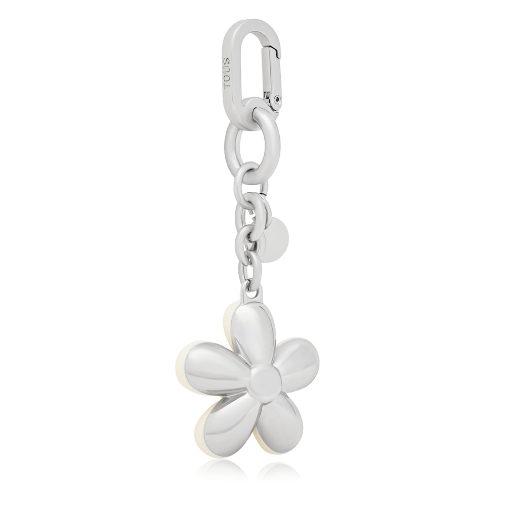 Llavero beige Puffed Daisy Flower image number 1