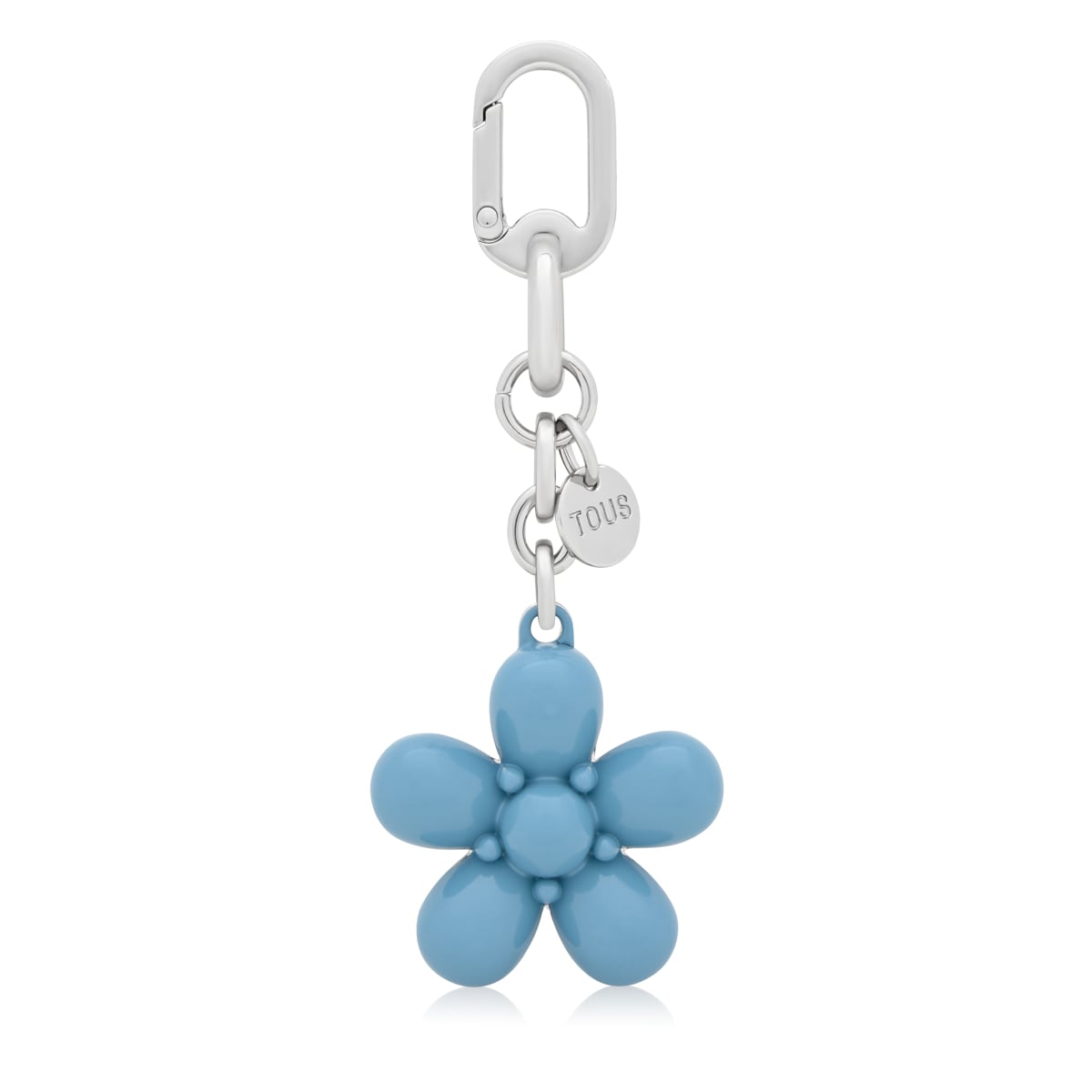 Llavero azul cielo Puffed Daisy Flower