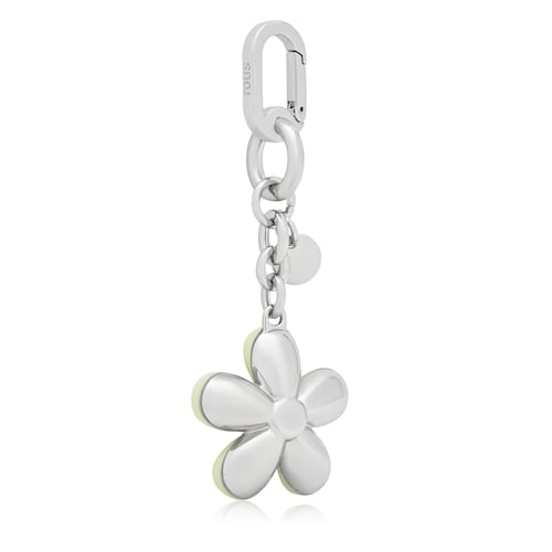 Llavero verde palo Puffed Daisy Flower