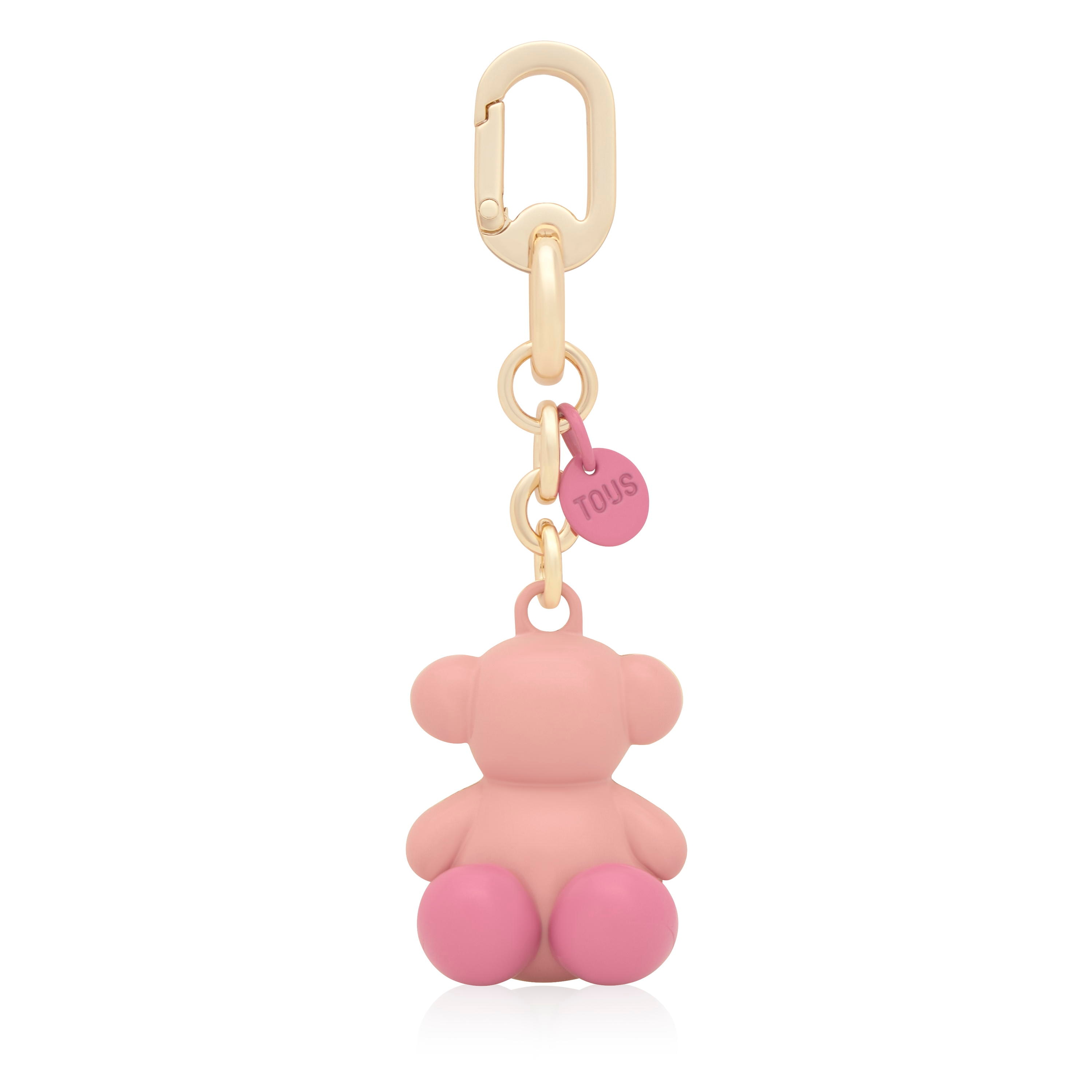 Dark pink and gold-colored metal Key ring Bold Bear