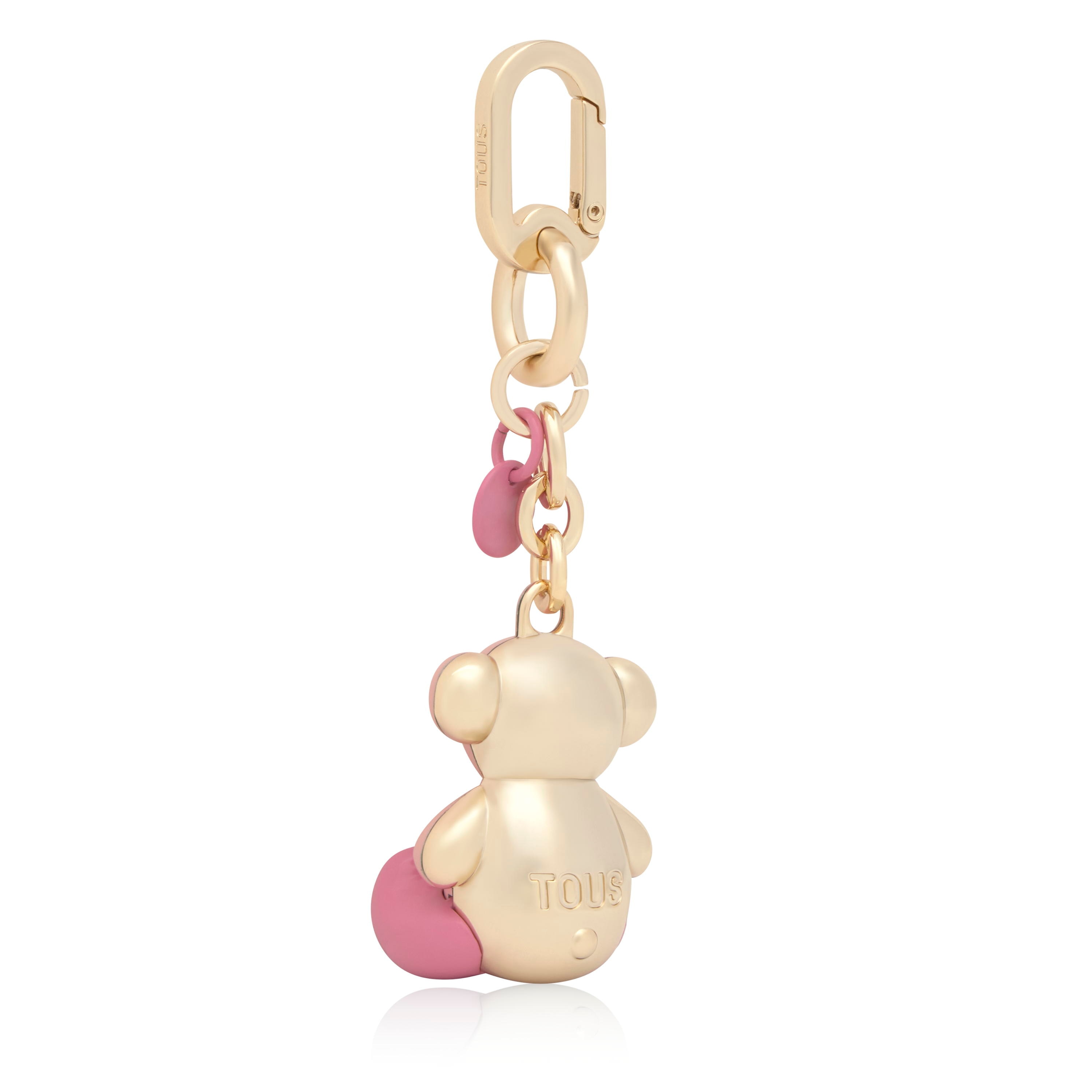 Dark pink and gold-colored metal Key ring Bold Bear | TOUS