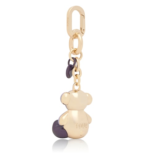 Llavero metal malva y dorado Bold Bear