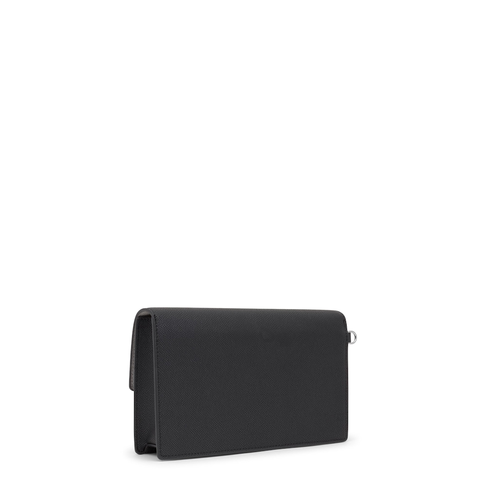 Clutch preta e cinzenta Audree Saffiano
