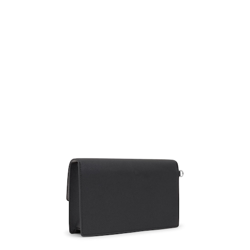 Clutch negro y gris Audree Saffiano