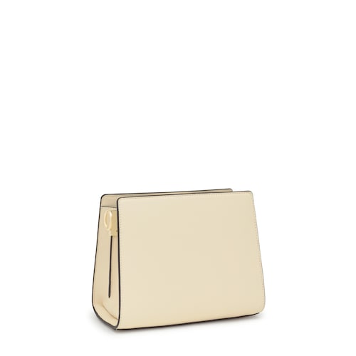 Shopper pequeño beige Audree Saffiano