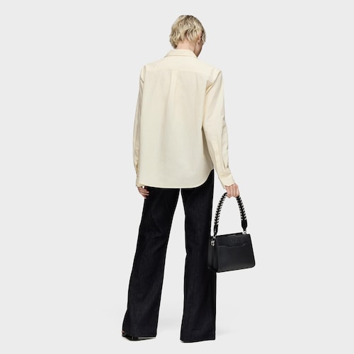 Shopper pequeño negro Audree Saffiano