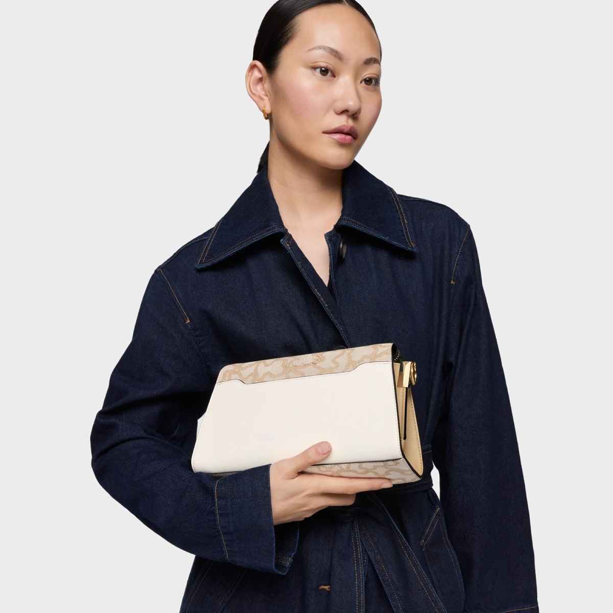 Medium ivory-colored Crossbody bag Kaos Icon | TOUS