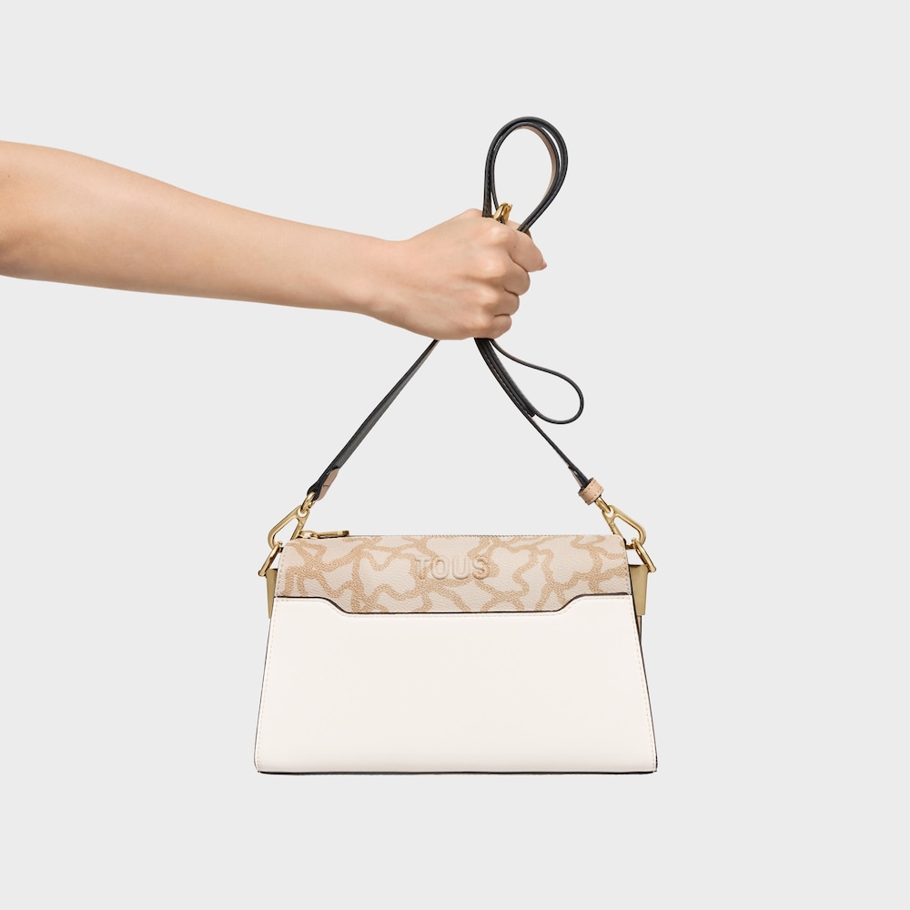 Středně velk&aacute; Crossbody kabelka ve slonovinov&eacute; barvě Kaos Icon