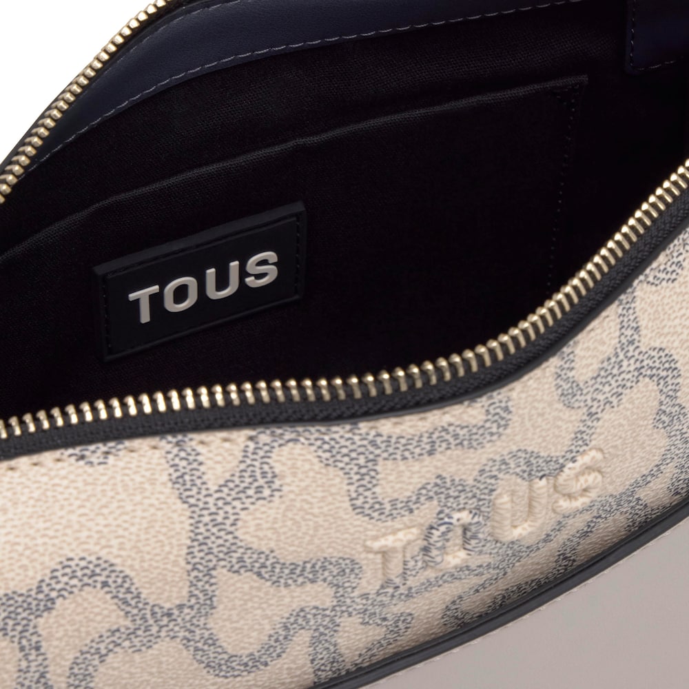 Medium taupe-colored Crossbody bag Kaos Icon image number 2