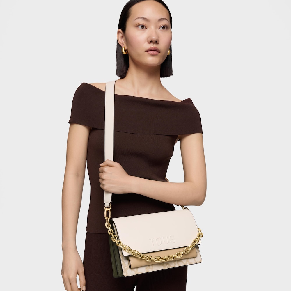 Medium ivory-colored Audree Crossbody bag Kaos Icon image number 4