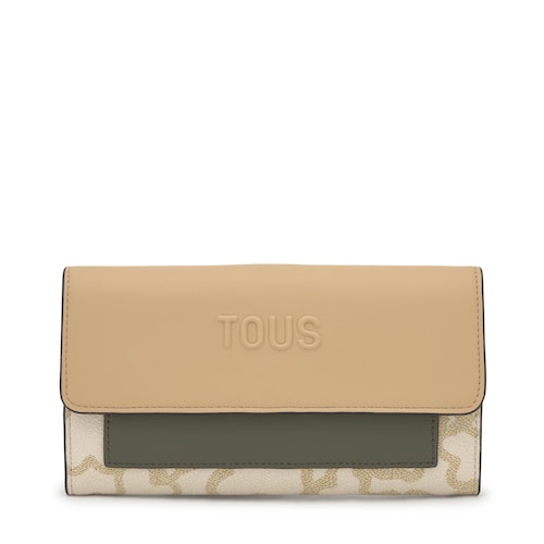 Carteira grande Flap areia Kaos Icon