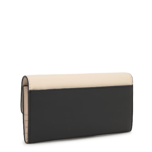 Billetera grande Flap negra Kaos Icon