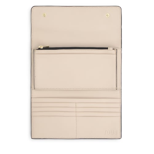 Billetera grande Flap negra Kaos Icon