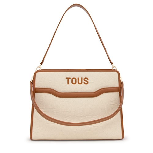 Shopper mediano camel Audree Canvas