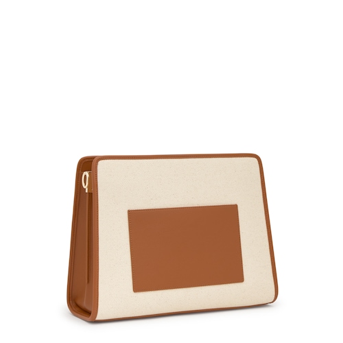 Shopper mediano camel Audree Canvas