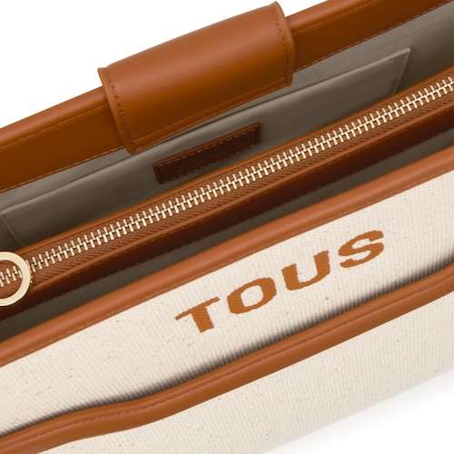 Shopper mediano camel Audree Canvas