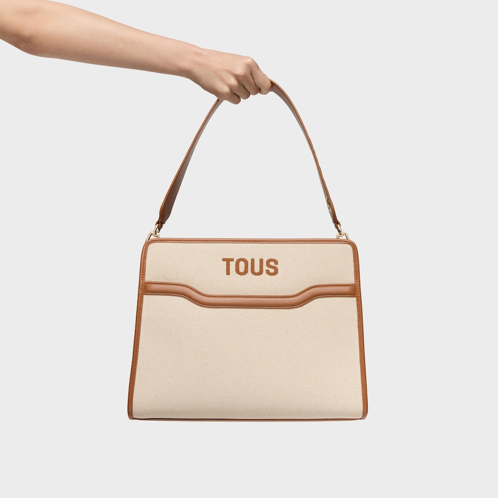 Shopper mediano camel Audree Canvas image number 5