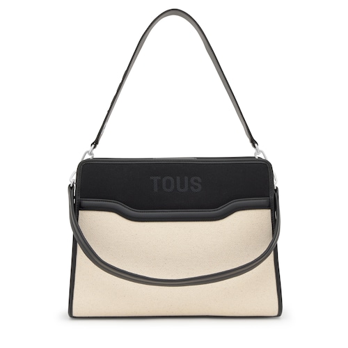 Shopper mediano negro Audree Canvas