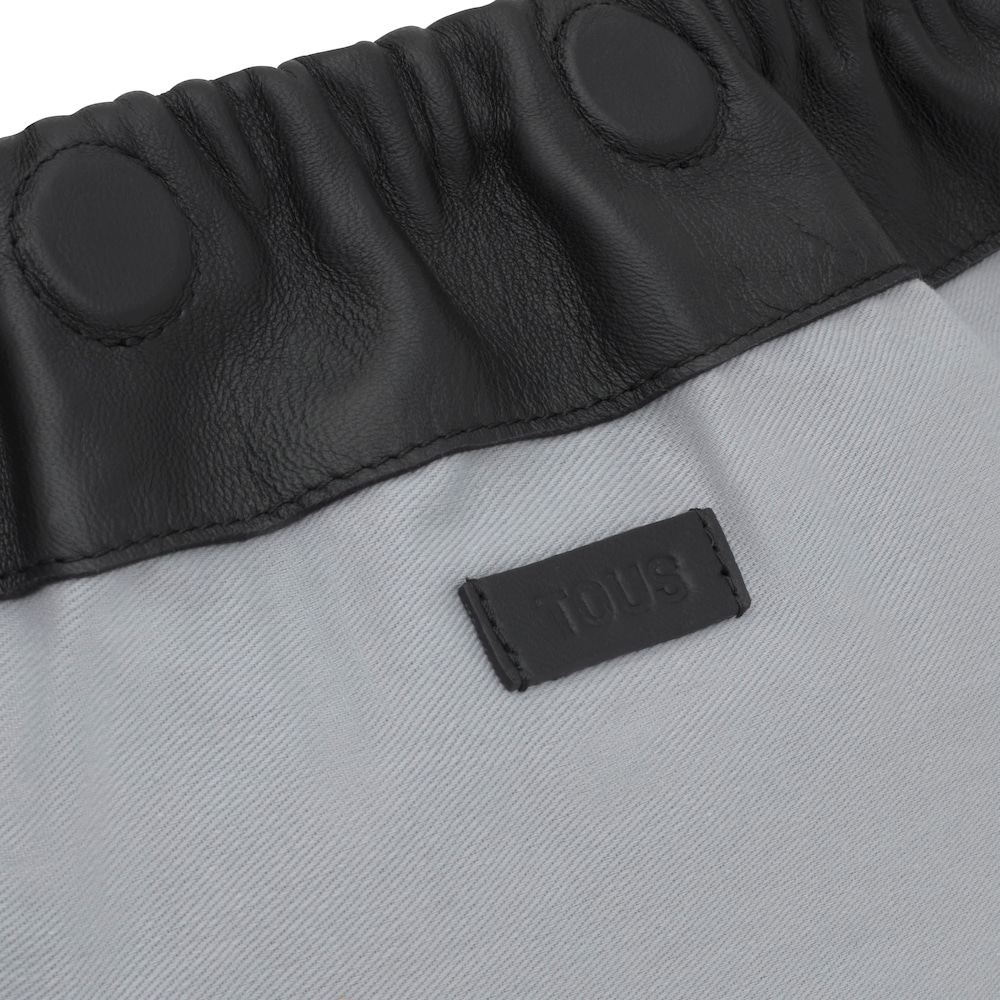 Clutch bandolera de piel negro TOUS Cloud image number 2
