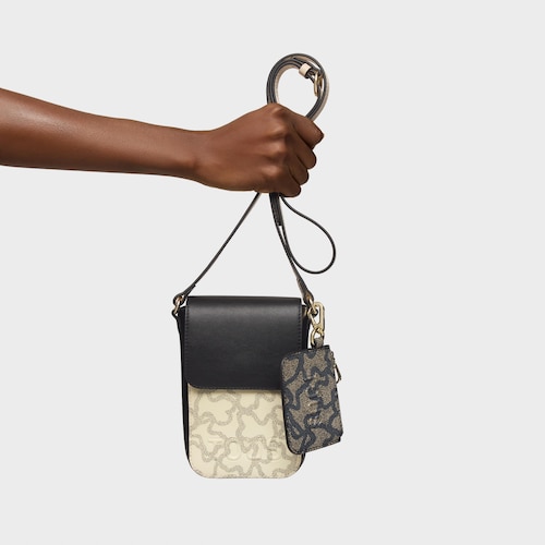 Funda de móvil colgante negra Kaos Icon