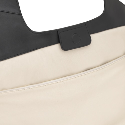 Capazo grande negro y beige TOUS Lirio Canvas