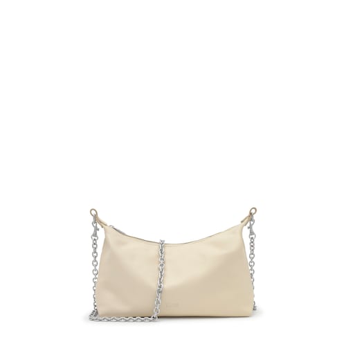 Mini bandolera de piel beige TOUS Hold