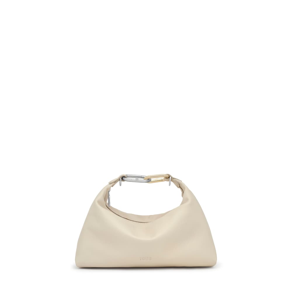 Mini bandolera de piel beige TOUS Hold image number 3