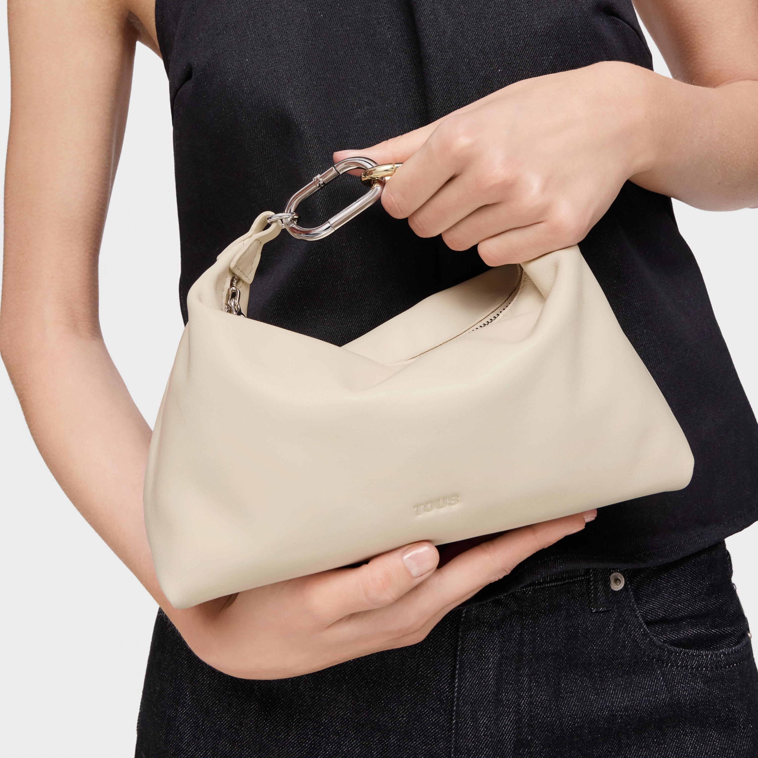 Beige mini Crossbody bag TOUS Hold | TOUS