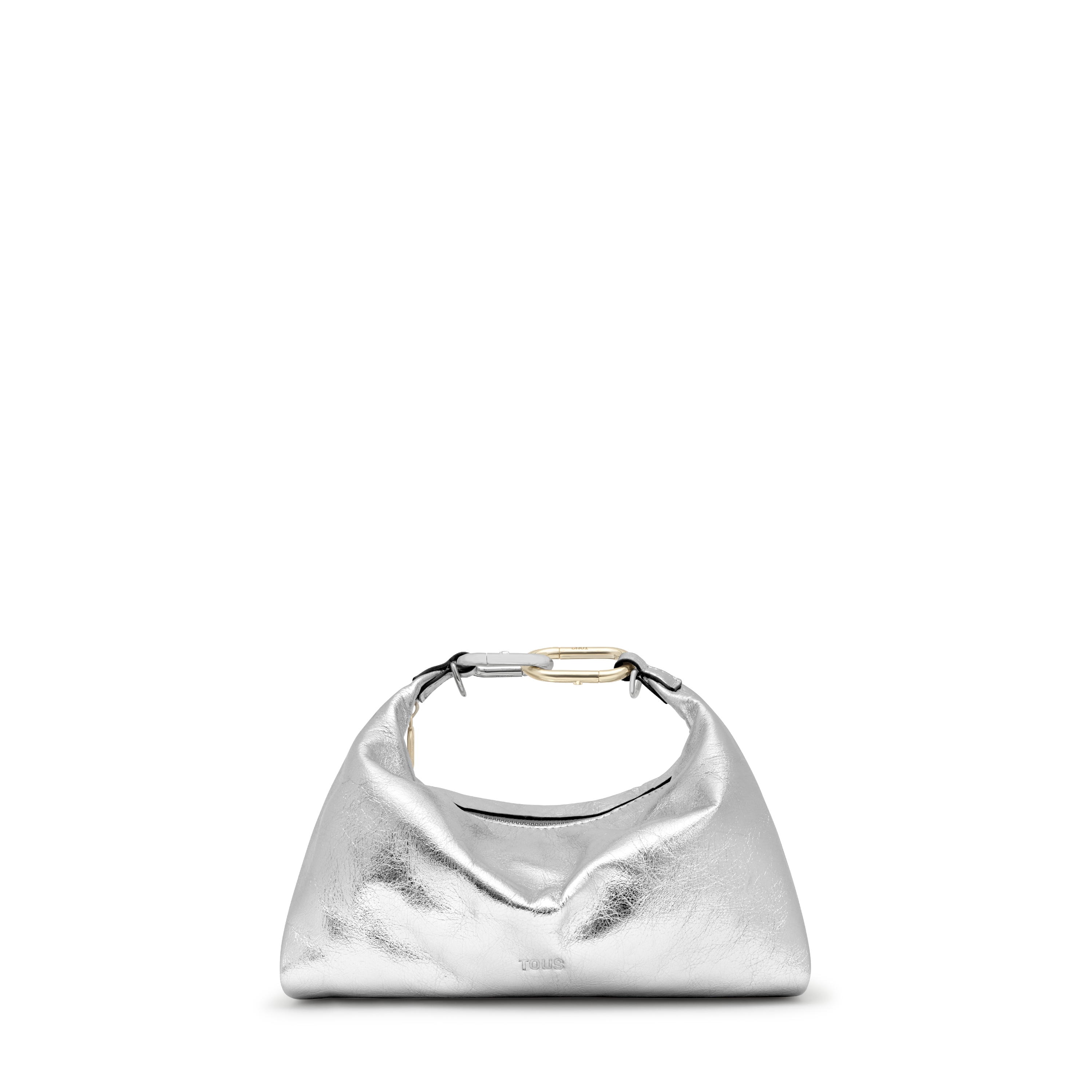 Silver-colored mini Crossbody bag TOUS Hold