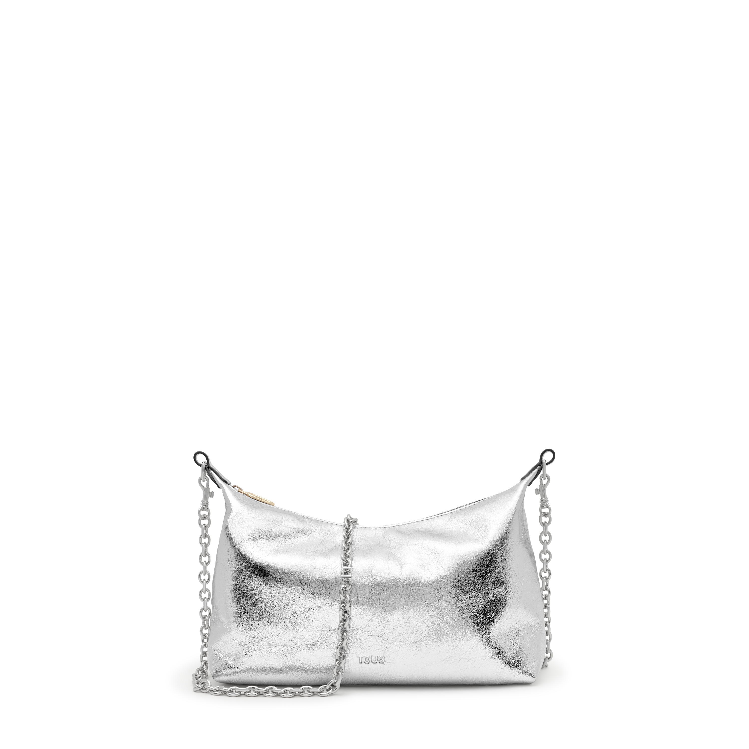 Silver-colored mini Crossbody bag TOUS Hold