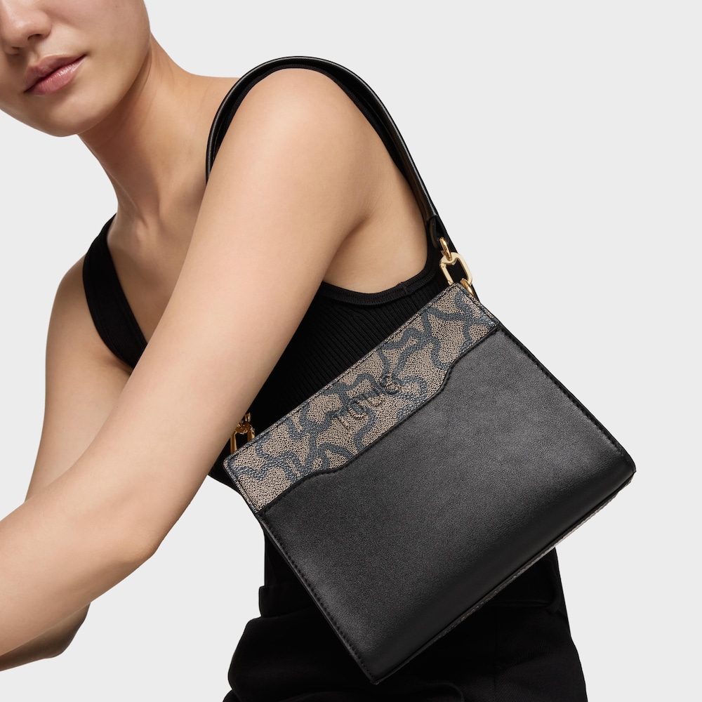 Borsa shopper nera piccola Kaos Icon