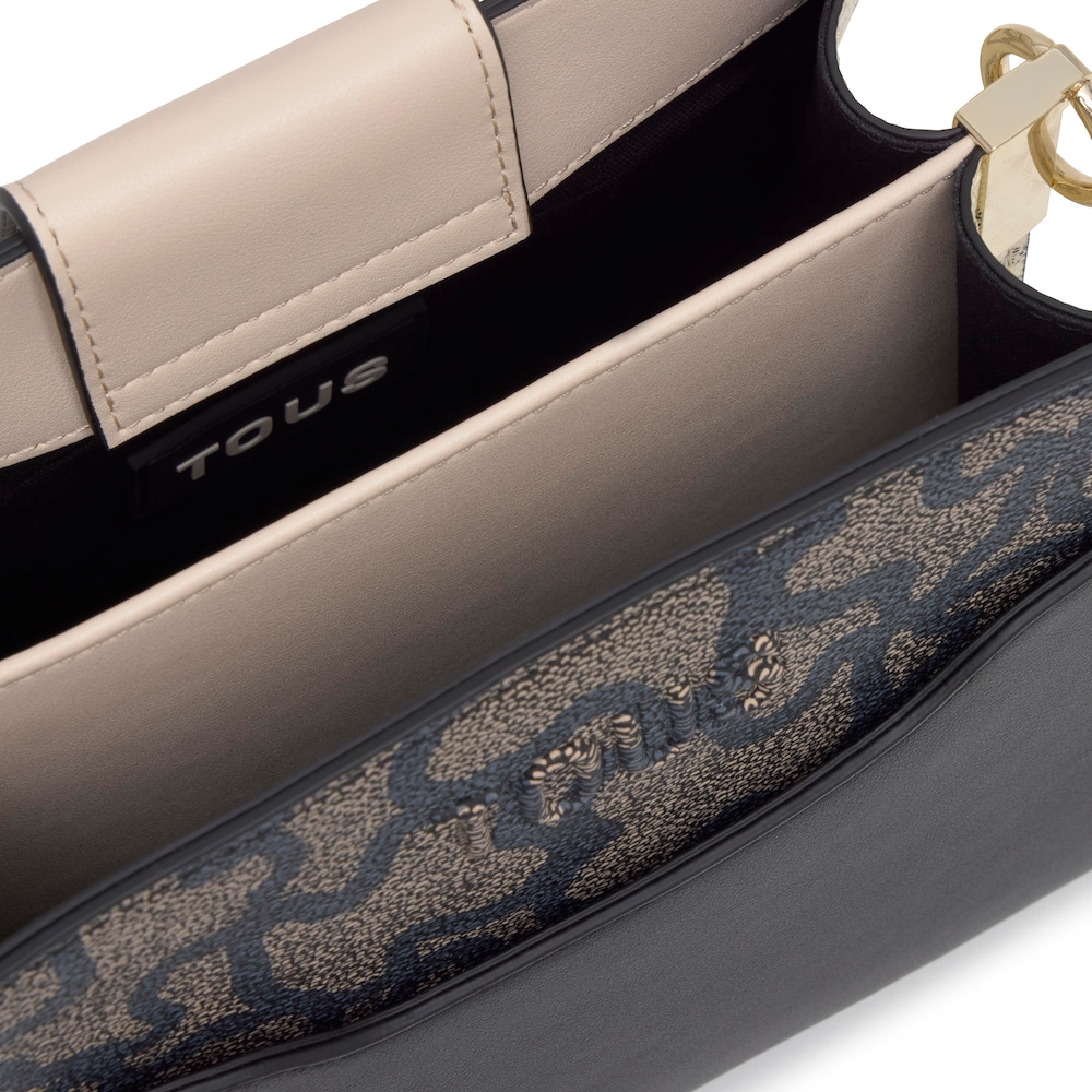 Borsa shopper nera piccola Kaos Icon