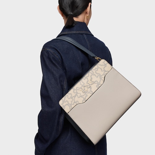 Medium taupe-colored Shopping bag Kaos Icon