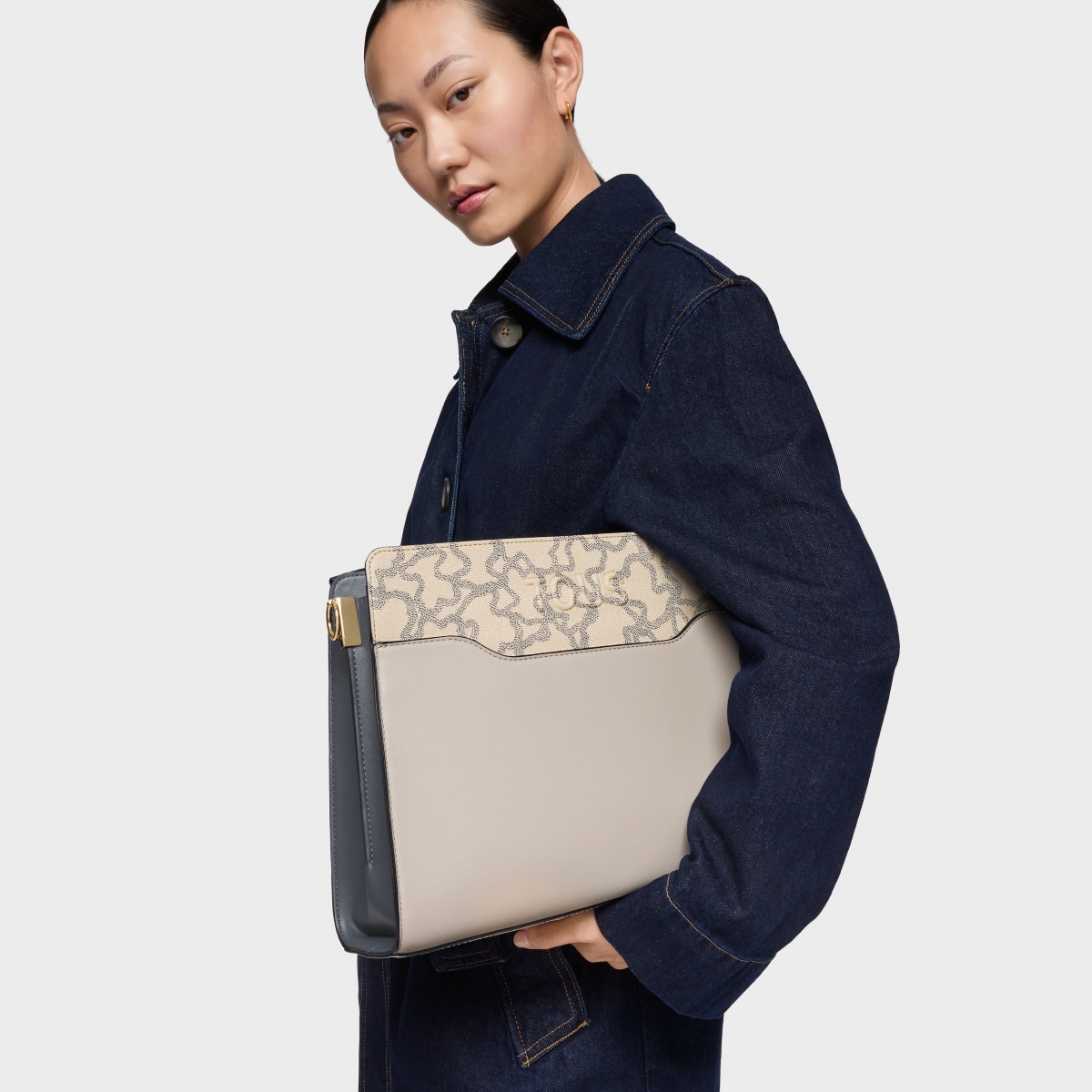 Medium taupe-colored Shopping bag Kaos Icon